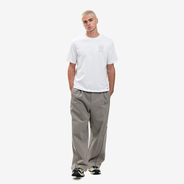 Mens Juun.J Dyed Wide Jersey Sweatpants in Beige