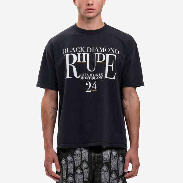 Rhude T-Shirt Black Diamond Tee in Vintage Black