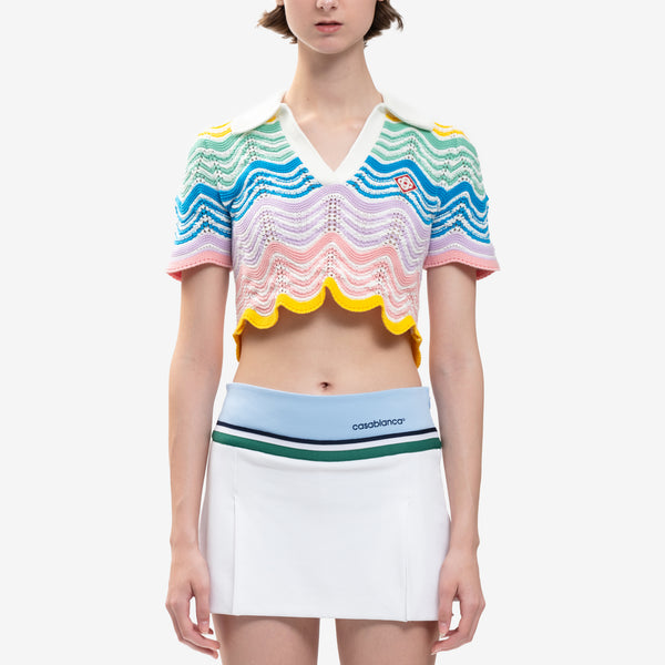 Women Casablanca Knit Ladies Gradient Wave Crotchet Top