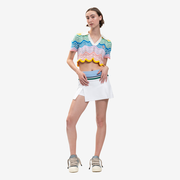 Women Casablanca Skort Ladies Round Pique Panel Skirt