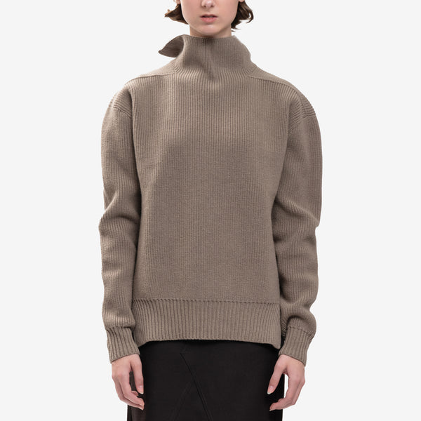 Rick Owens Sweater Ladies Fisherman Tabard Knit in Dust