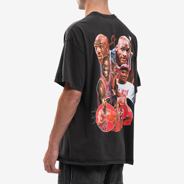 Dom Rebel Tee Michael Jordan Icon Vintage T-Shirt in Black