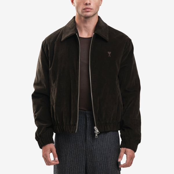 AMI Paris Brand Jacket for Men ADC Corduroy Jacket in Brown