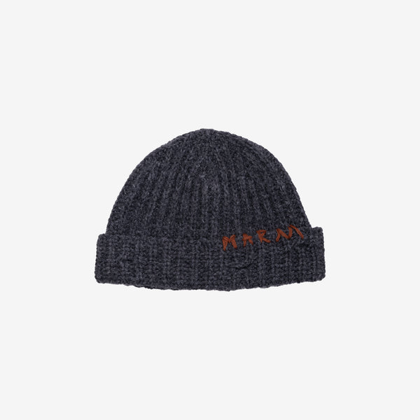 Women and Men MARNI Beanie Shetland Mending Beanie in Gray