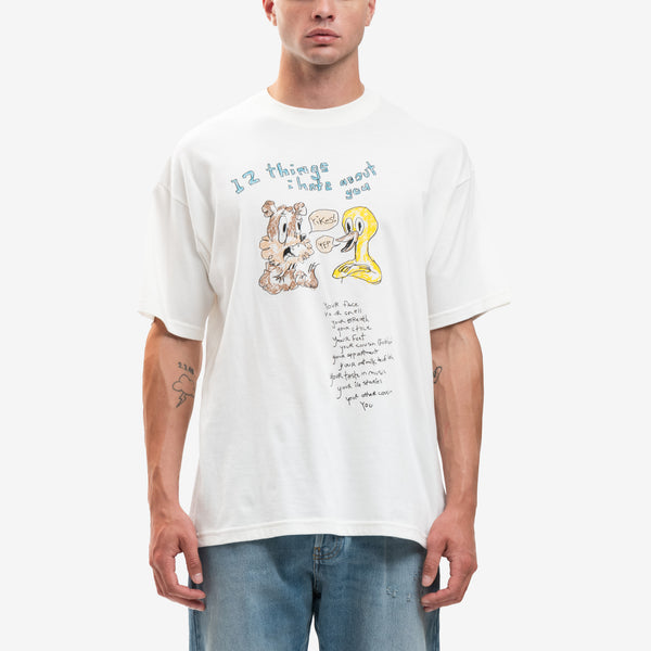 Mens Dom Rebel Tee Twelve Things T-Shirt in Ivory