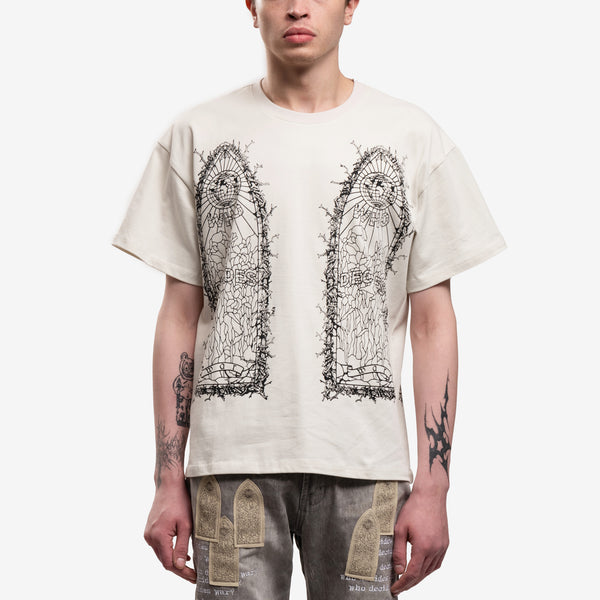 Mens Who Decides War Thorned T-Shirt in Cloud