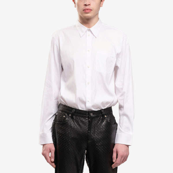 Mens Helmut Lang Logo Classic Shirt in White