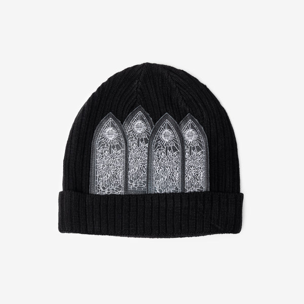 Mens Who Decides War Window Beanie in Coal