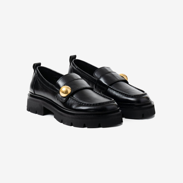 AMI Paris Brand - Embellished Loafers in Black for Men