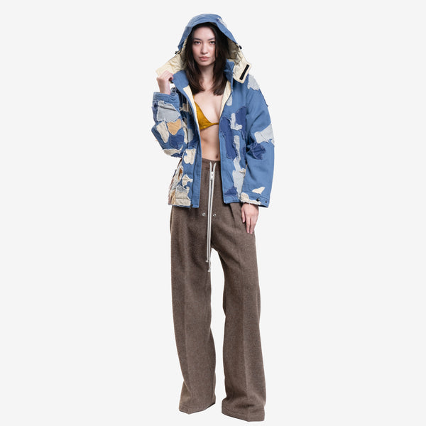 Mens Kidsuper Patchwork Canvas Jacket in Blue