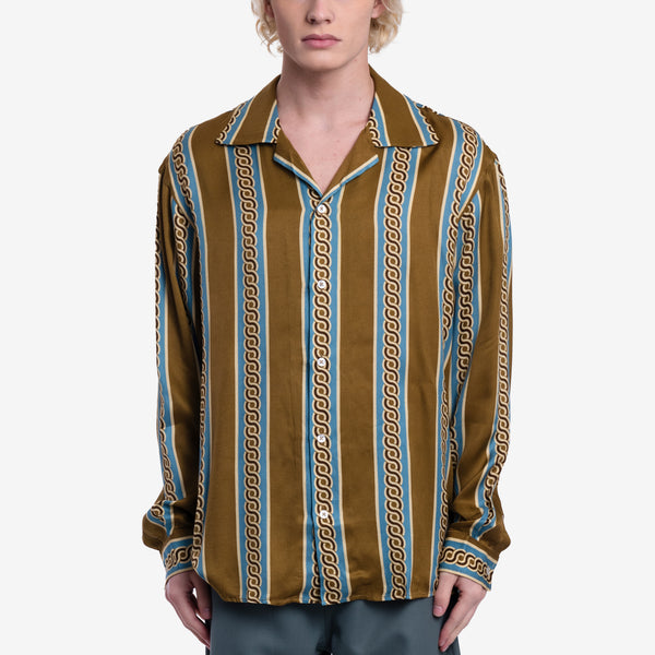 Mens Drôle de Monsieur - La Chemise Tresses in Mustard