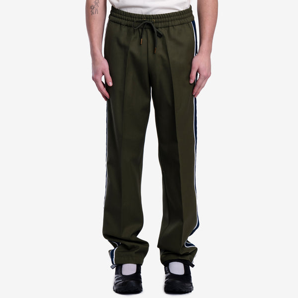 Drôle de Monsieur Mens Le Pantalon Torsades Corduroy in Khaki Green