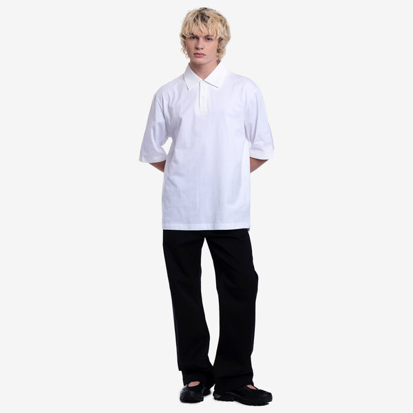 Mens MARNI - Tonal Logo Polo in Lily White