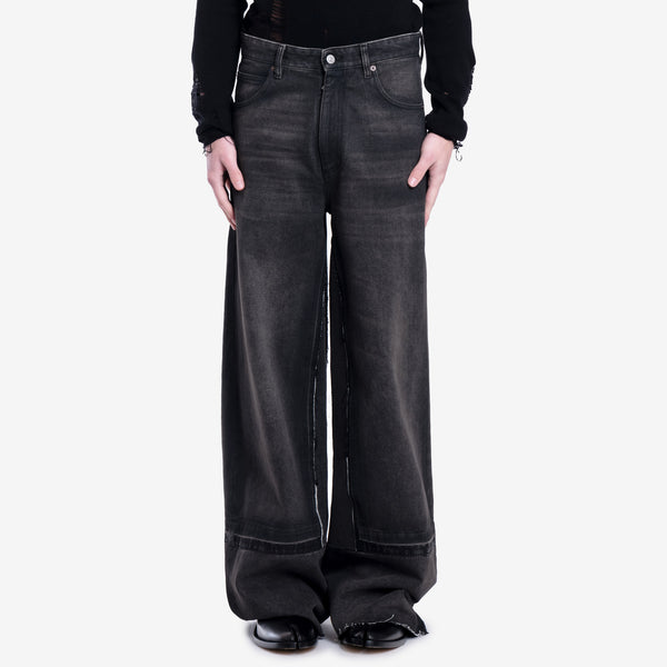 Mens Maison Margiela MM6 - Deconstructed Jeans in Wolf Grey