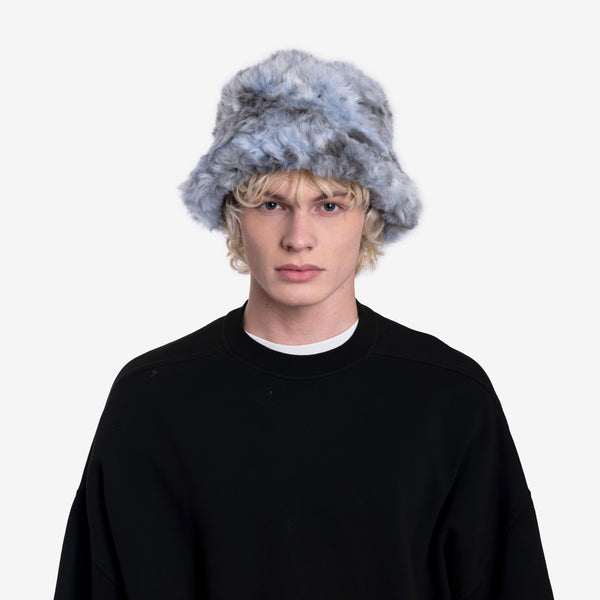 MARNI Unisex Hairy Bucket Hat in Antique Silver