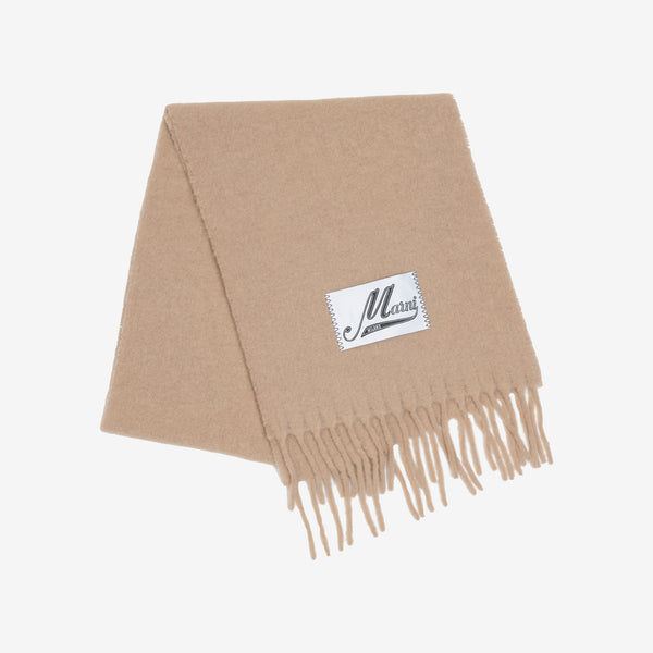 Unisex MARNI Brushed Alpaca Scarf in Pompeii