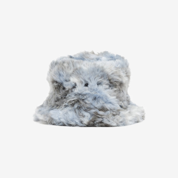MARNI Unisex Hairy Bucket Hat in Antique Silver