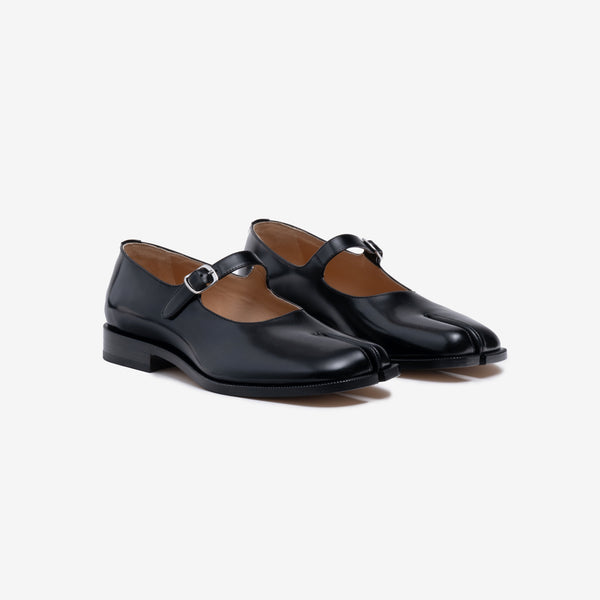 Mens Maison Margiela Tabi Mary Janes in Black