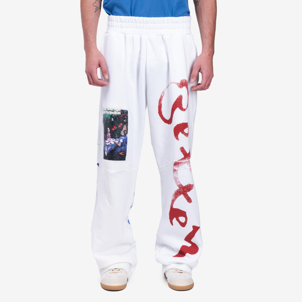 Mens Better with Age Remoir Sweatpants in White