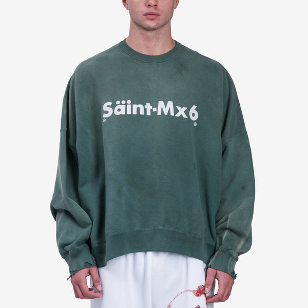 Saint Mxxxxxx Mens Youth Sweatshirt in Green