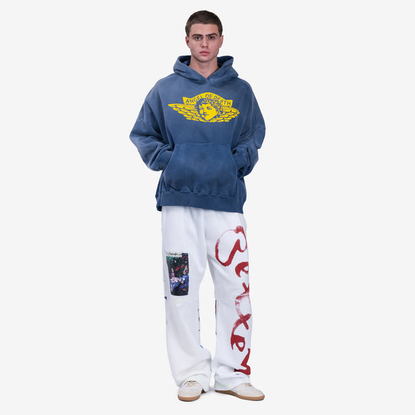 Saint Mxxxxxx Mens Angel Hoodie in Navy