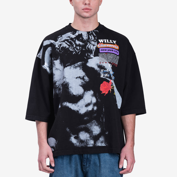 Mens Willy Chavarria End is Near Buffalo T-Shirt in Black