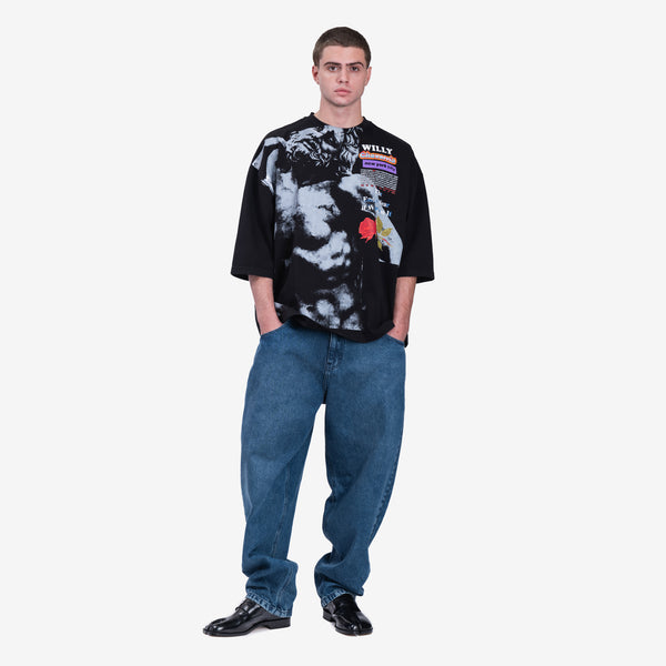 Mens Willy Chavarria End is Near Buffalo T-Shirt in Black