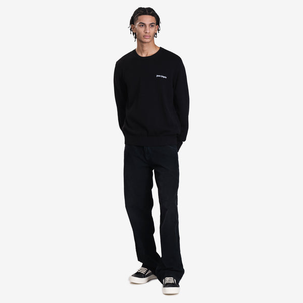 Mens Palm Angels Classic Logo Sweater in Black