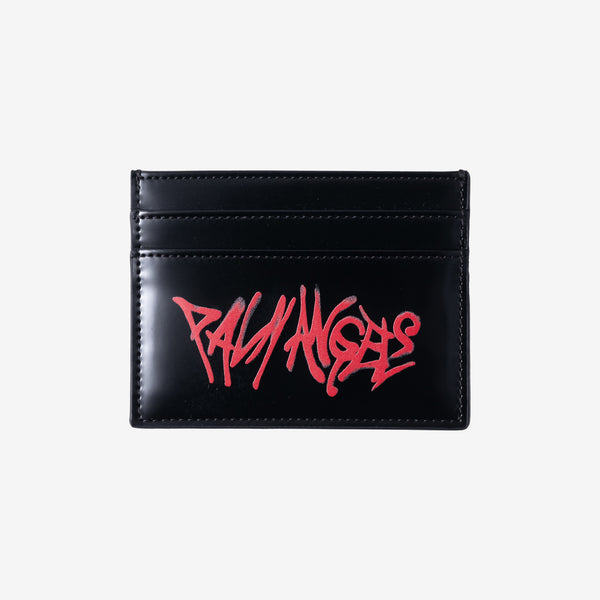 Palm Angels Graffiti Logo Card Holder in Black