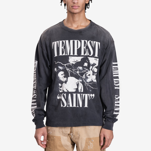 Saint Mxxxxxx Mens Tempest Long Sleeve T-Shirt in Black