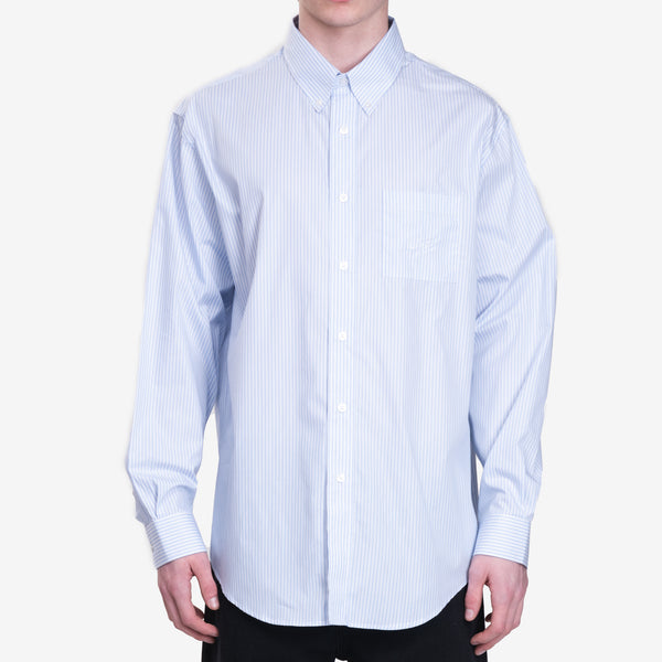 Drôle de Monsieur Mens La Chemise Rayée in Light Blue