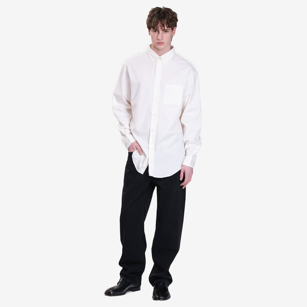 Drôle de Monsieur Mens La Chemise Oxford in White