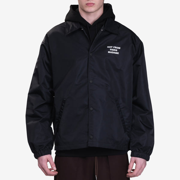 Drôle de Monsieur Mens Le Veste Slogan in Black