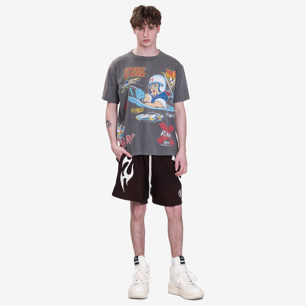 Earthling VIP Mens Speed Racer Vintage T-Shirt in Black