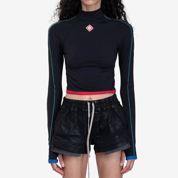 Womens Casablanca Paris Activewear LS Top in Black