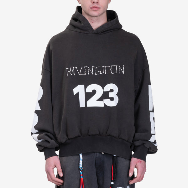 Mens RRR123 Rivington Roi Rebis - USO 123 CVA Hoody in Black