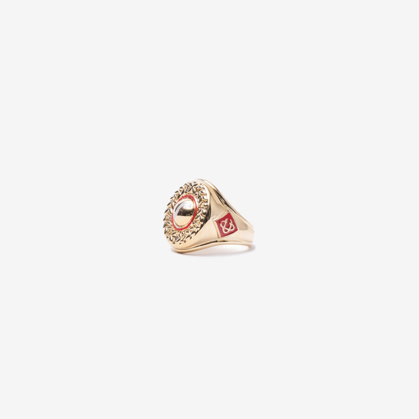 Casablanca Paris Gold Plated Sports Medallion Ring in Gold