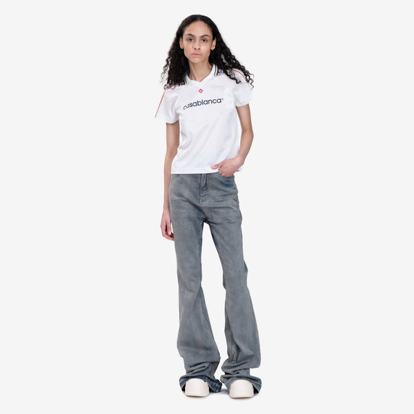 Womens Casablanca Paris Football SS Shirt in Off White
