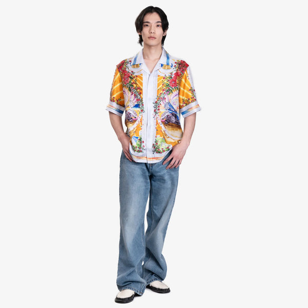 Casablanca Paris Mens La Tournade de Rose Cuban SS Shirt in Multi