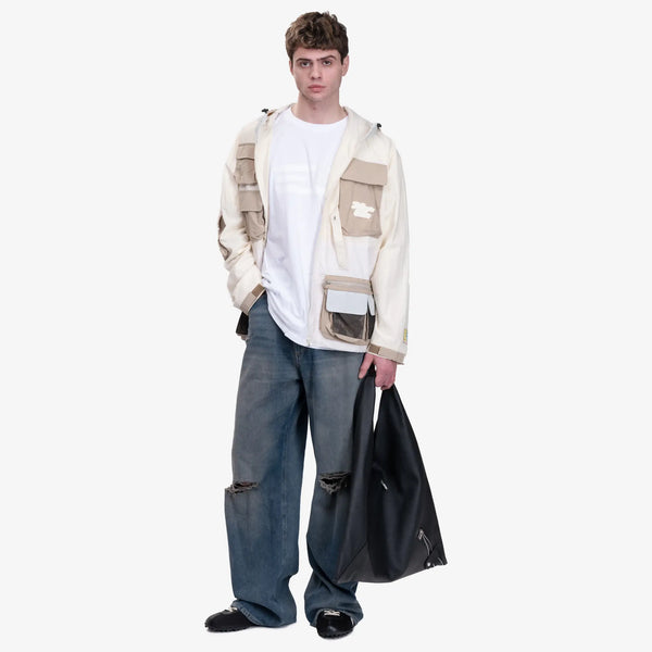 Kidsuper Mens Ten Pocket Tech Jacket in Cream