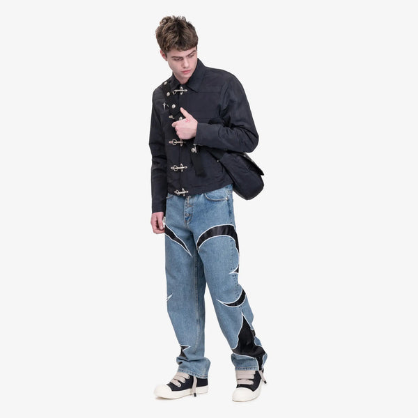 Thug Club - Mens Scarred Bio Soldier Jacket in Black