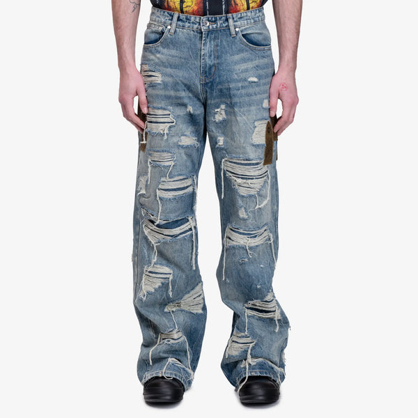 Side Patch Relaxation Jeans