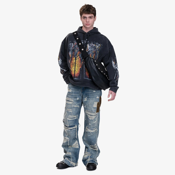 Who Decides War Mens Ember Chapel Hoody in Coal