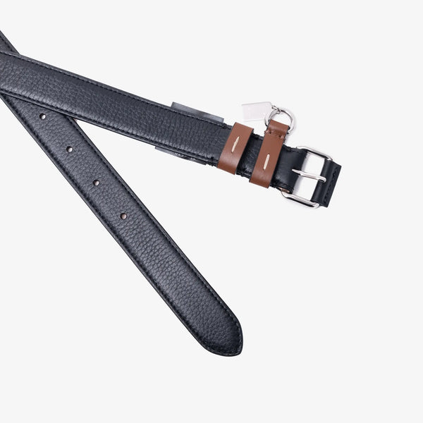 Contrast Leather Belt