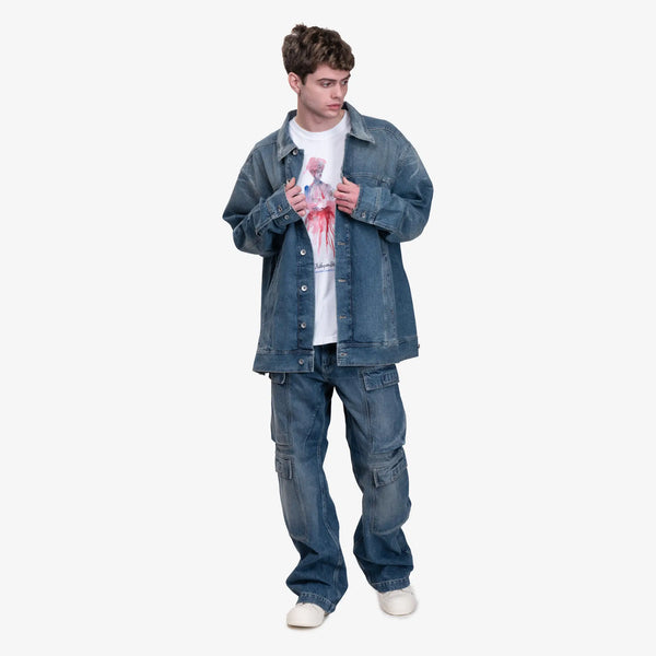 Kidsuper Mens Painted Woman T-Shirt in White