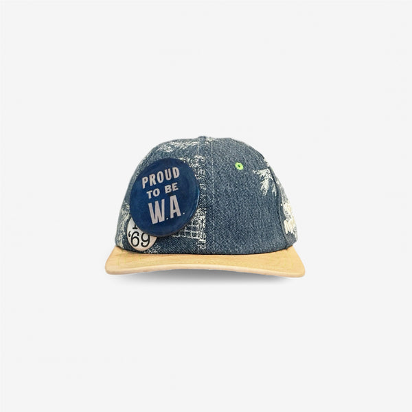 Better with Age - Teresa Reconstructed Denim Hat in Indigo