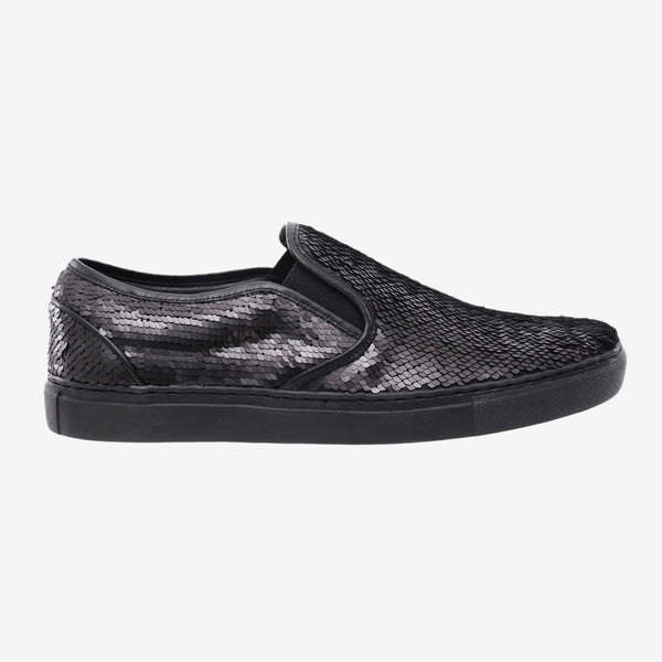 Juun.J Mens Sequin Slip On Sneakers 