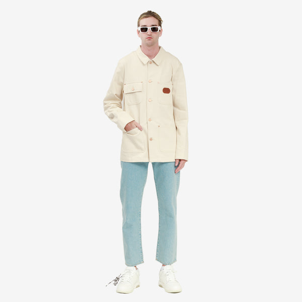 Palm Angels x Missoni Melted Logo Denim Jacket in Off White