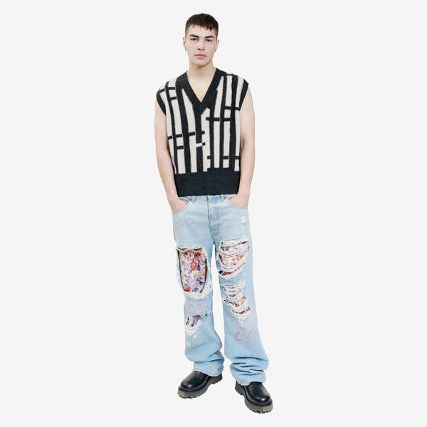 Alexander McQueen McQ Mens Distorted Relaxed Tank in Black