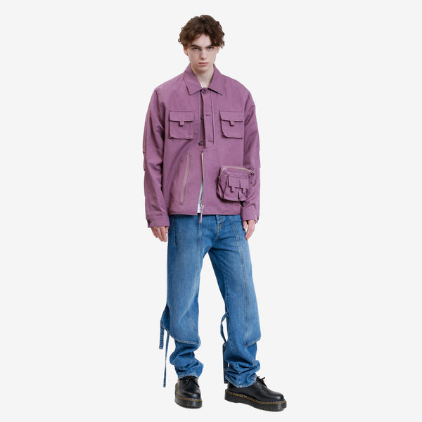 KENZO Mens Multipockets Jacket in Black Currant